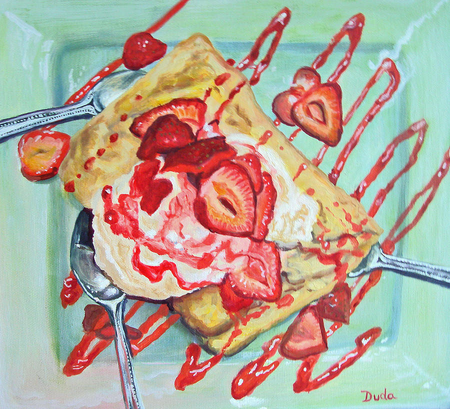 Dessert Divided by Three Painting by Susan Duda