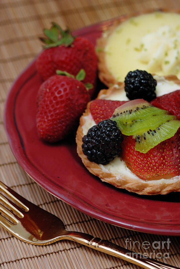 Strawberry Photograph - Dessert Tarts by Amy Cicconi