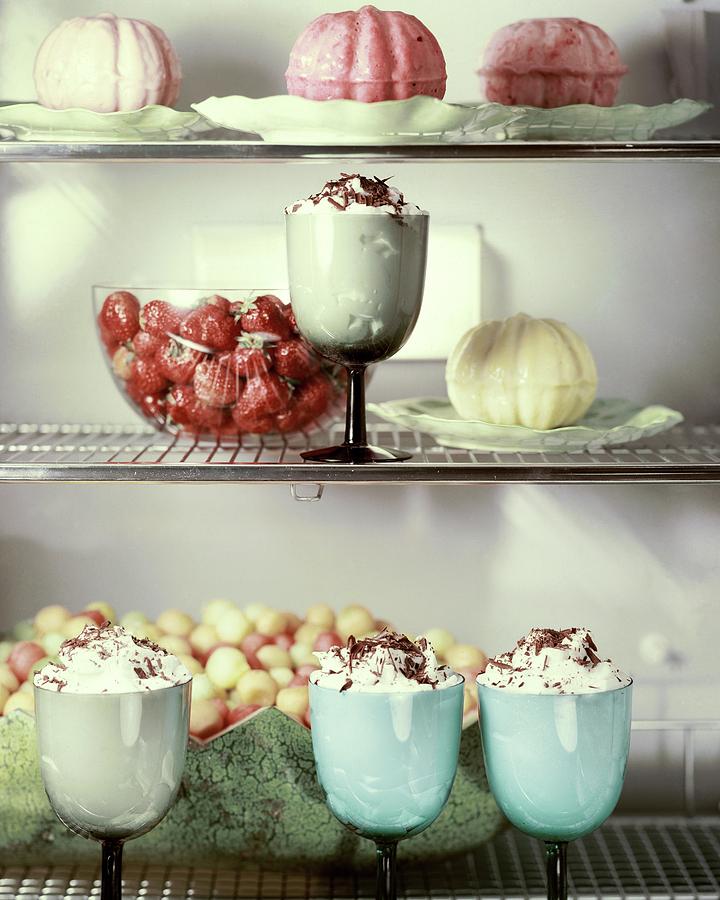 Desserts In A Refrigerator Photograph by Richard Jeffery