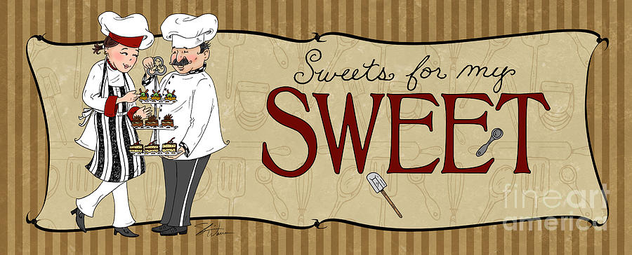 Desserts Kitchen Sign-Sweet Mixed Media by Shari Warren