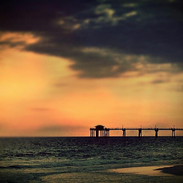 Sunset Photograph - #destin#sunset#pier#beach by Kristen Lyles