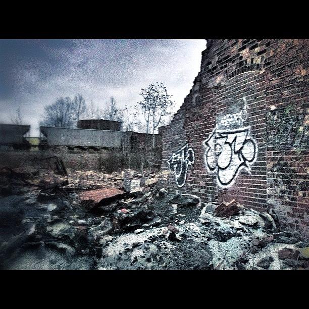 Fire Photograph - #destruction #railroad #fire #graffiti by Ed Goody