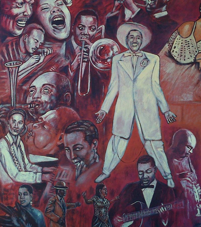 Detail of African American Mural Painting by George Pedro