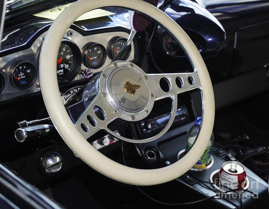 Detail of Classic Car Interior Photograph by Brenda Kean