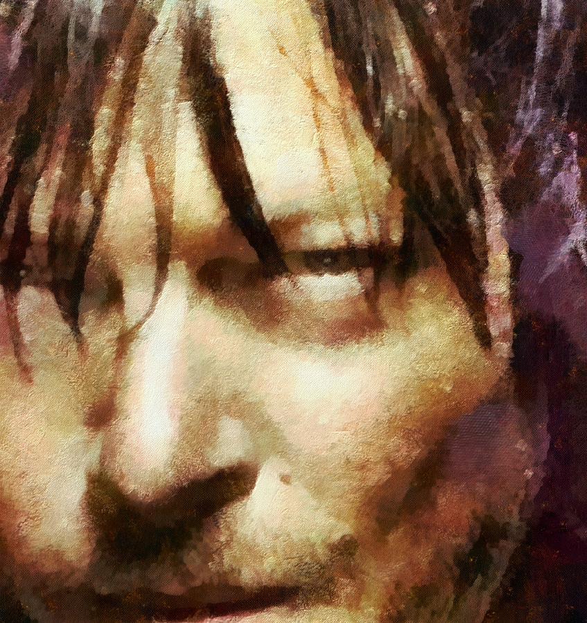 Daryl Dixon Painting - Detail Of Daryl Dixon by Janice MacLellan Daryl Dixon Painting - Detail Of Daryl Dixon by Janice MacLellan