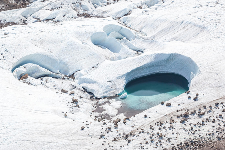 Detail of glacier Gornergrat Zermatt Switzerland Photograph by Matteo Colombo