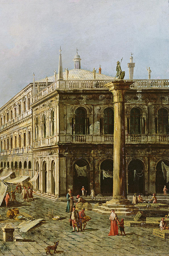 Architecture Painting - Detail of Palazzo della Zecca by Michele Marieschi