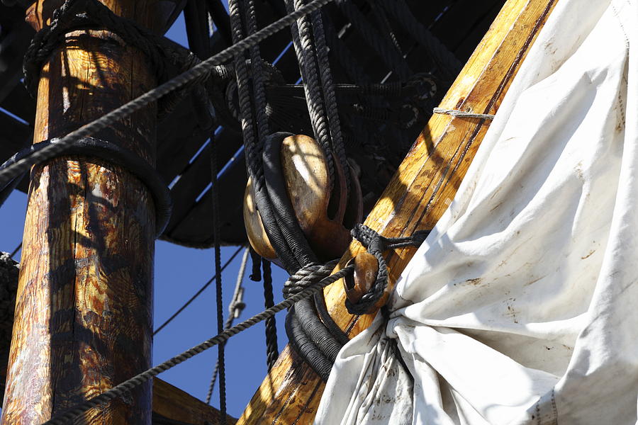 Detail of the rigging of a tall ship Photograph by Ulrich Kunst And Bettina Scheidulin