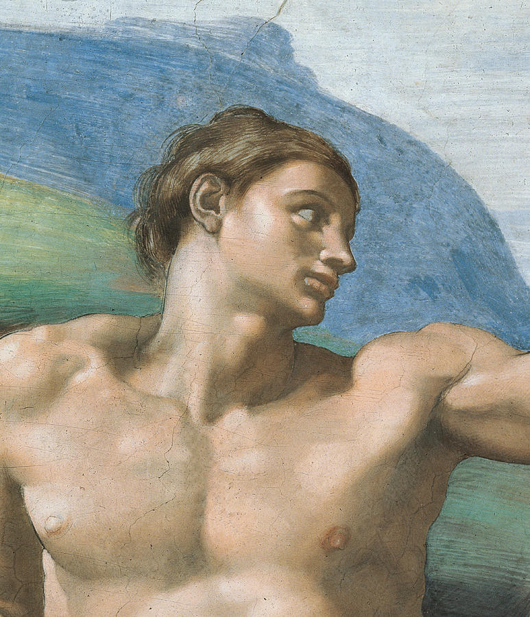 Detail of the vault Painting by Michelangelo