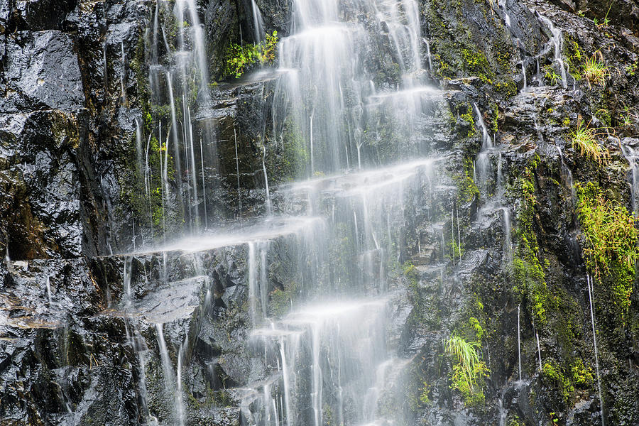 Anchorage Photograph - Detail Of Water Cascading Down Dark by Kevin Smith
