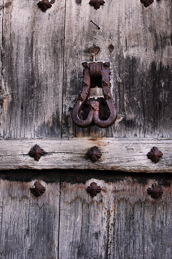 Antique Photograph - Detail Oxide Door by Gina Dsgn