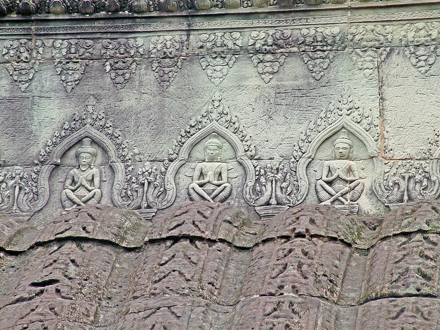 Detailed Bas-reliefs in Angkor Wat in Angkor Wat Archeological Park near Siem Reap-Cambodia Photograph by Ruth Hager