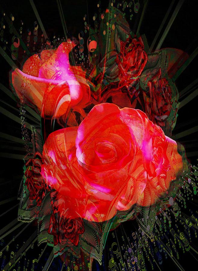 Detailed Roses Digital Art by Catherine Lott - Pixels