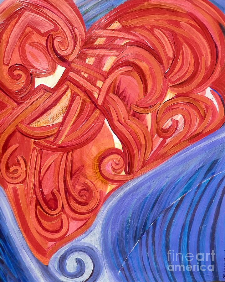 Details of the heart Painting by Barbara Leigh Art
