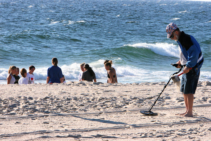 Beach Photograph - Detector by Frank Costello