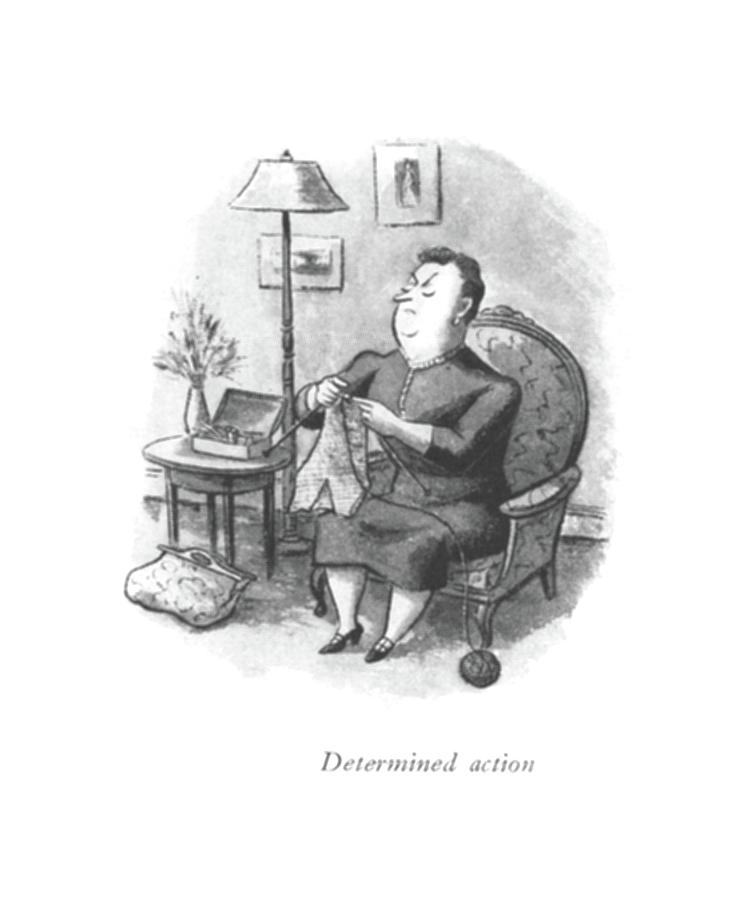 Determined Action Drawing by William Steig