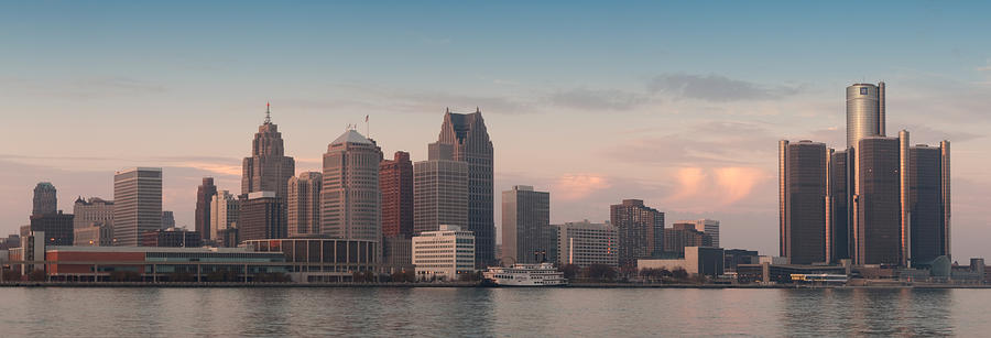 Detroit at dusk Photograph by Andreas Freund