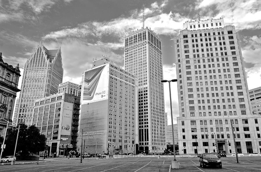 Detroit Black and White Photograph by Frozen in Time Fine Art Photography