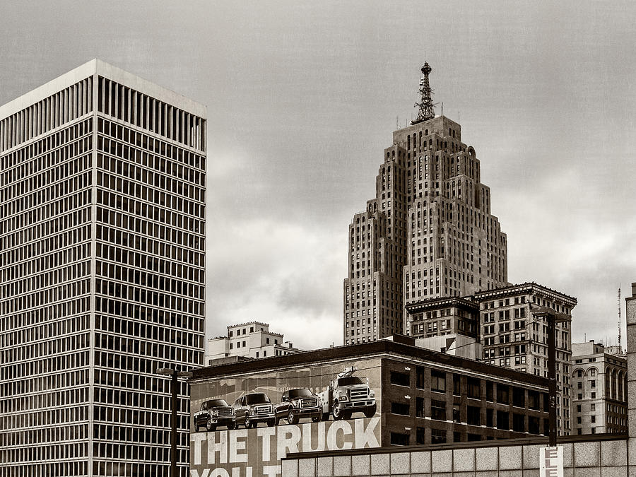 Detroit Cityscape - Penobscot Building Photograph by James Howe