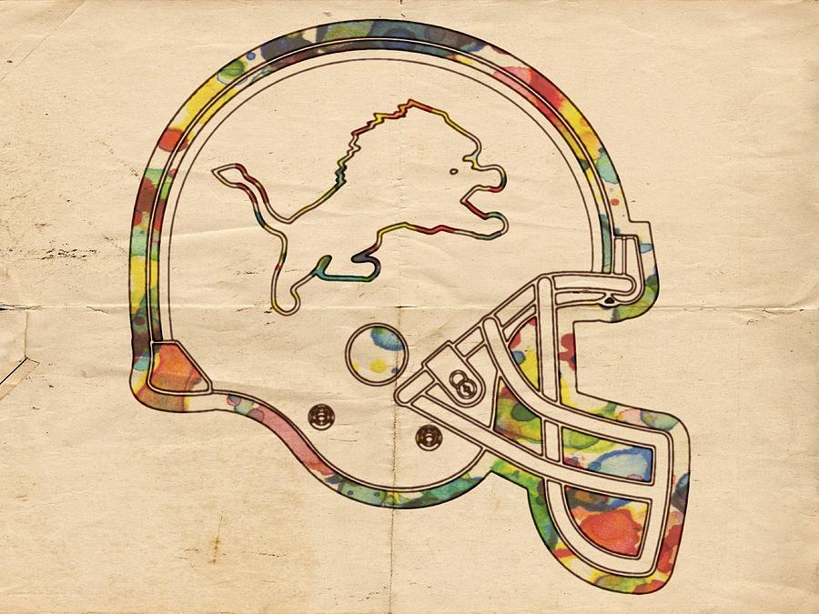 Detroit Lions Logo Vintage Painting by Florian Rodarte - Pixels