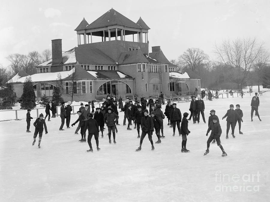 Detroit Photograph - Detroit Michigan Skating at Belle Isle by Anonymous