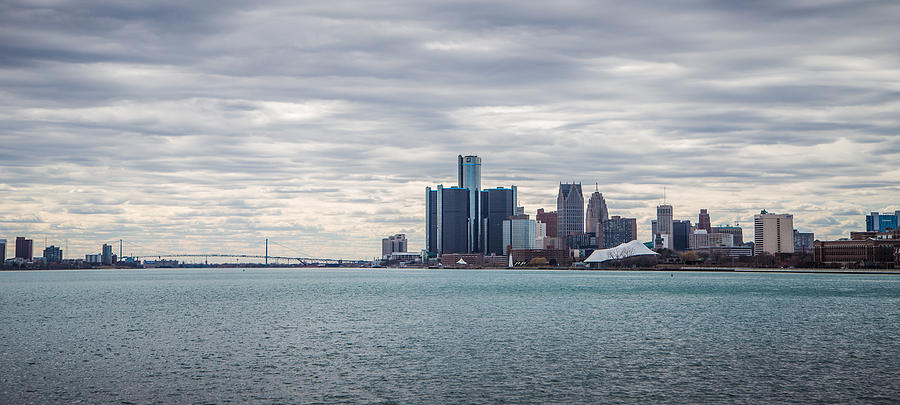 Detroit Skyline and Ambassador Bridge  Photograph by John McGraw