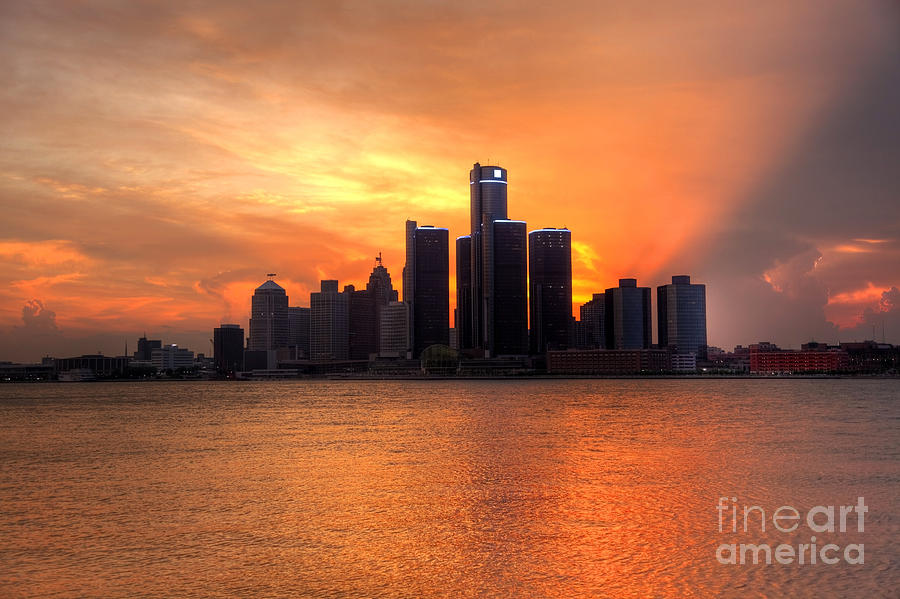 Detroit Sunset Photograph by Denis Tangney Jr - Fine Art America