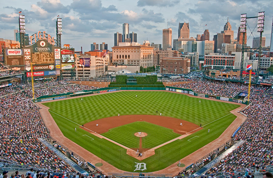 Detroit Tigers Photograph - Detroit Tigers baseball by Dennis Cox