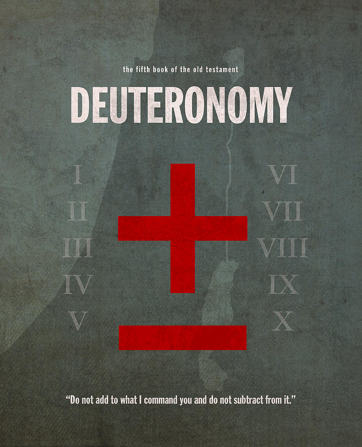 Book Mixed Media - Deuteronomy Books of the Bible Series Old Testament Minimal Poster Art Number 5 by Design Turnpike
