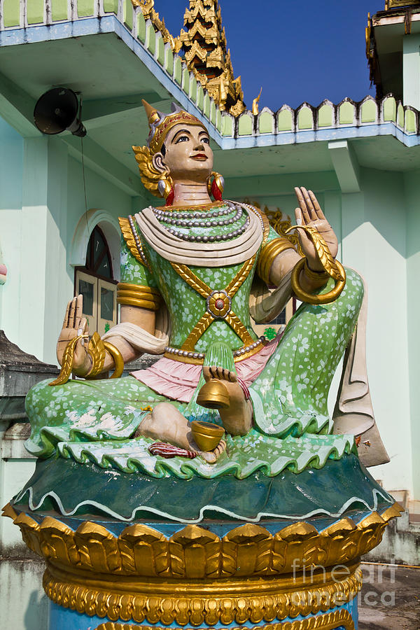Deva statue in myanmar style molding art  Photograph by Tosporn Preede