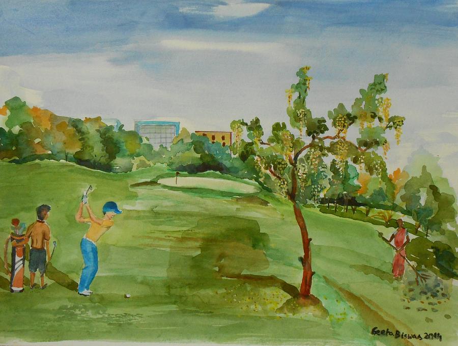 Golf Painting - Developing Country     by Geeta Yerra