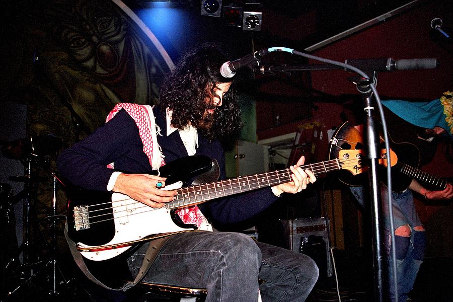 Devendra Banhart playing Bass Guitar Photograph by Gary Smith