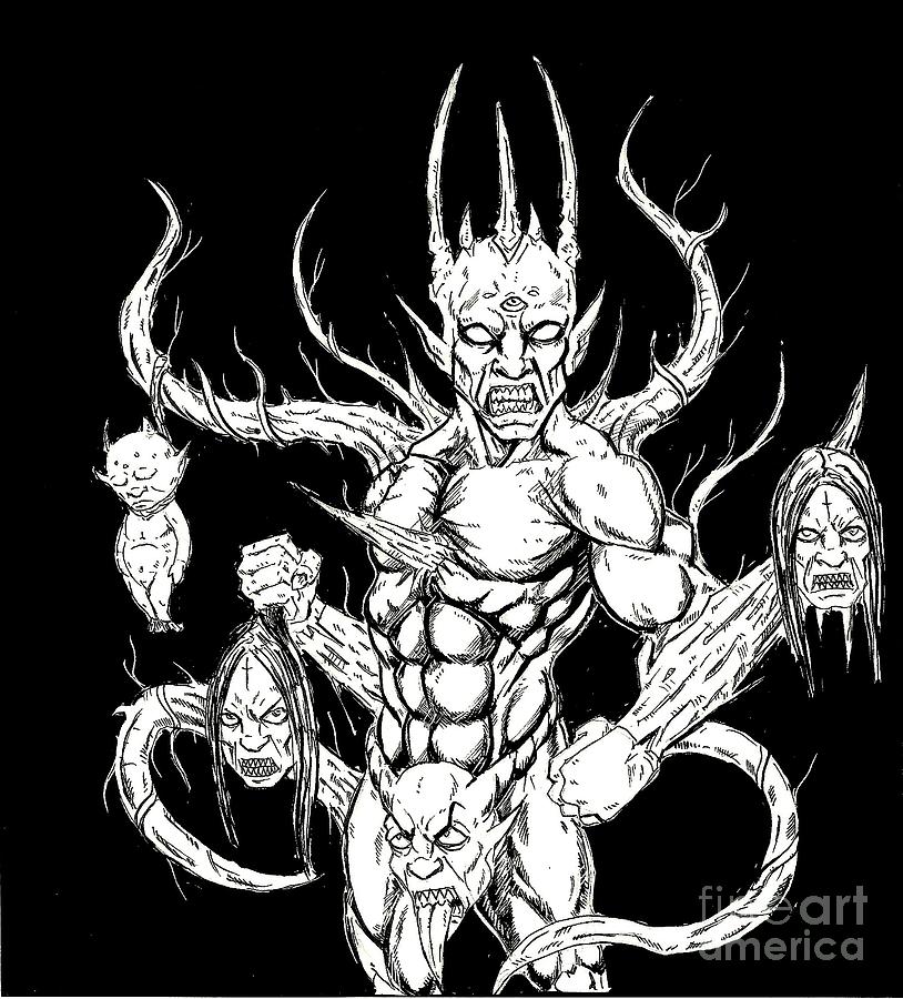 Devil Killer Drawing by Alaric Barca
