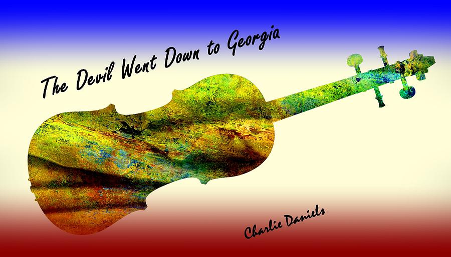 Devil Went Down to Georgia Daniels Fiddle  Painting by David Dehner