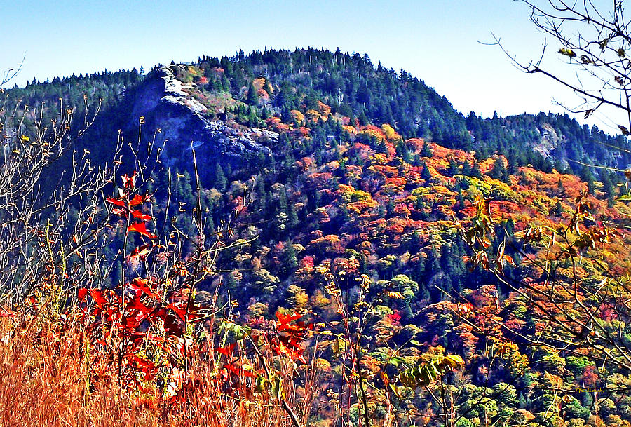 Devils Courthouse Rock in the Fall Photograph by Duane McCullough