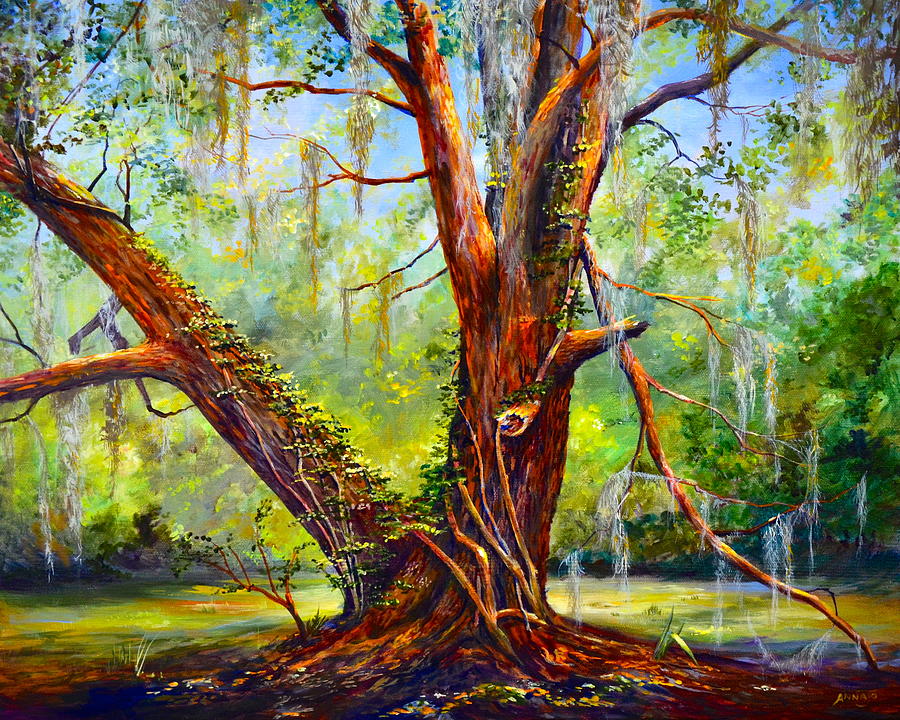 Nature Painting - Divine Oak by AnnaJo Vahle