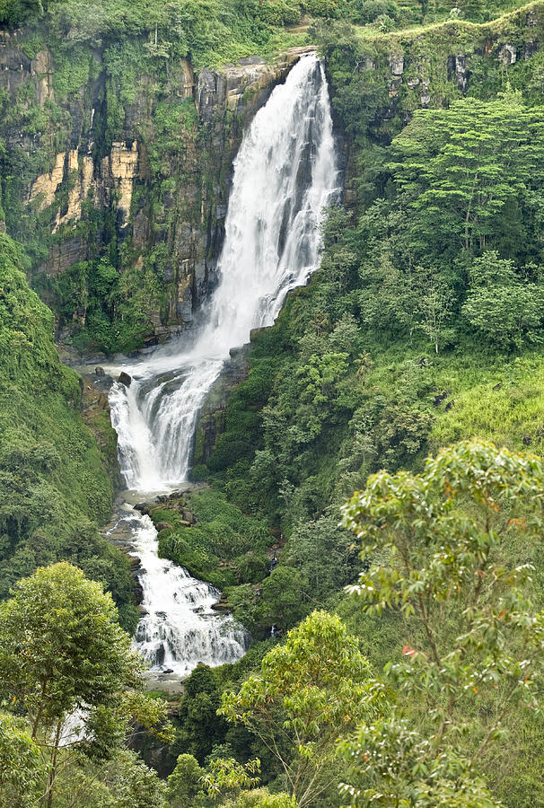 Devon Falls in Sri Lanka Photograph by Paul Cowan