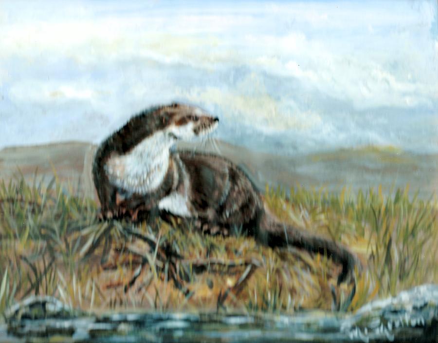 Devon Otter Painting by Mackenzie Moulton