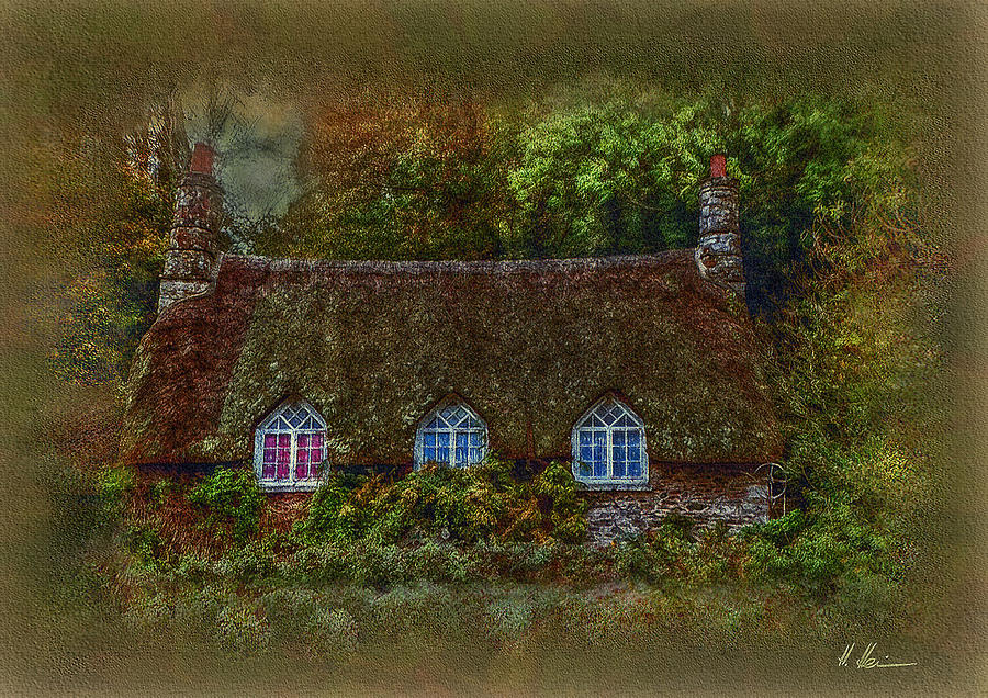 Devonshire Cottage - Throw Pillow Photograph by Hanny Heim