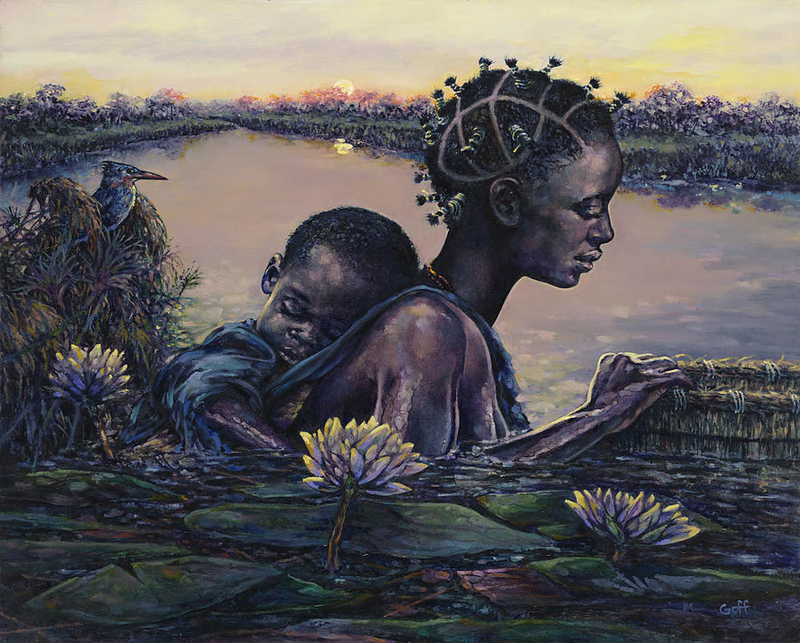 Botswana Painting - Devotion by Dennis Goff