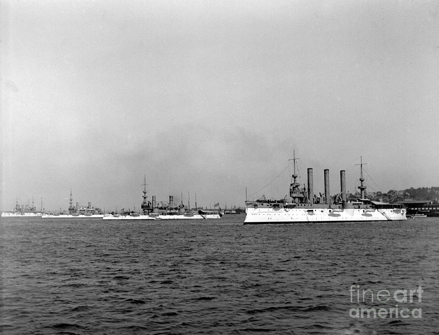 Dewey Flag Ship Photograph by William Haggart