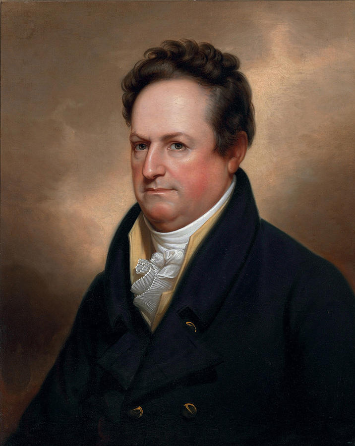 Rembrandt Peale Painting - DeWitt Clinton by Celestial Images