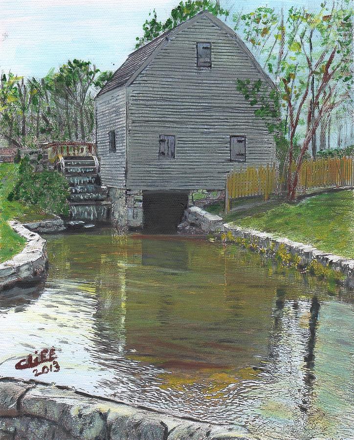 Dexters Grist Mill - Cape Cod Painting by Cliff Wilson