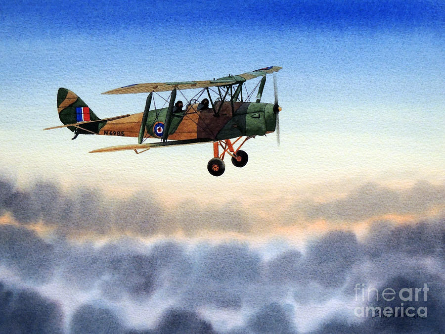 DH-82 Tiger Moth Painting by Bill Holkham
