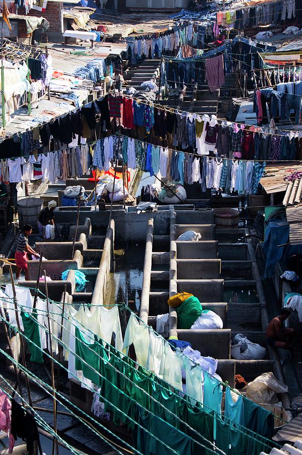 Dhobi Ghat Open-air Laundry Photograph by Mark Williamson