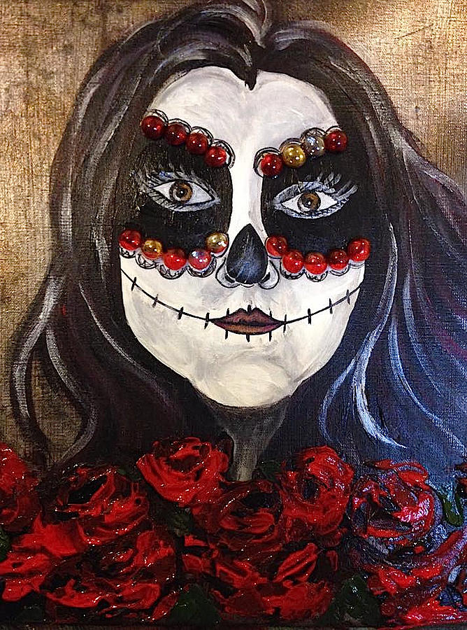 Dia de Los Muertos 2 Painting by Melissa Torres