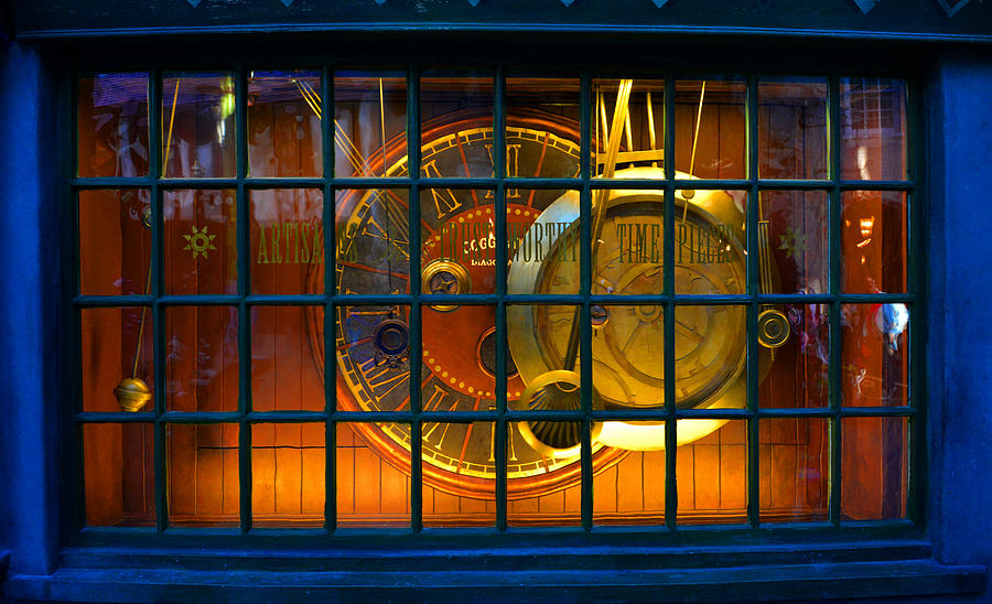 Diagon Alley clocks Photograph by David Lee Thompson