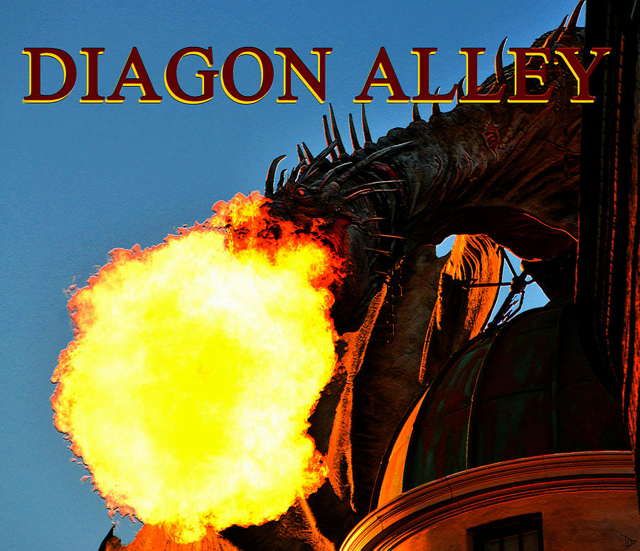 Diagon Alley Dragon poster work A Photograph by David Lee Thompson