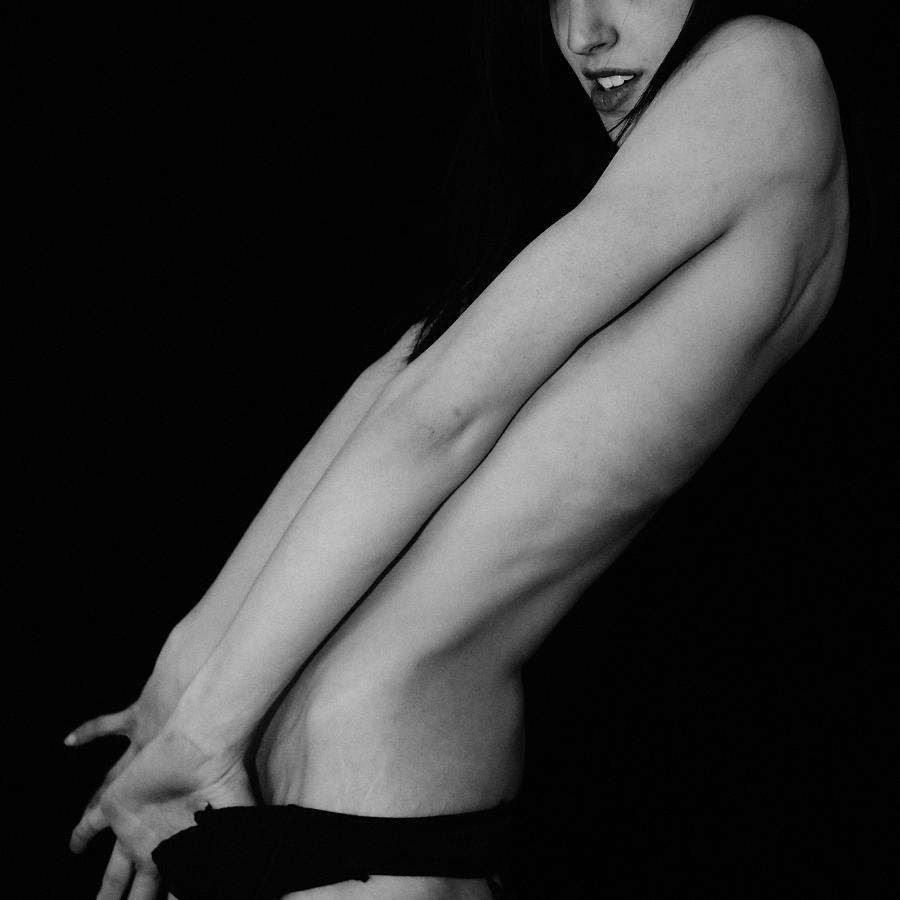 Black And White Photograph - Diagonal  by Mayumi Yoshimaru