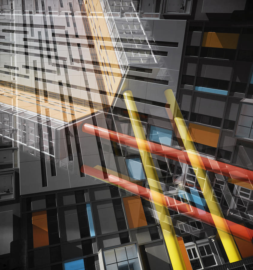 Abstract Photograph - Diagonal Mondrian by Wayne Sherriff